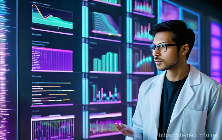 임상데이터 분석 - **Prompt 1: The Data Alchemist of Health**
    A highly detailed, hyper-realistic image of a profess...