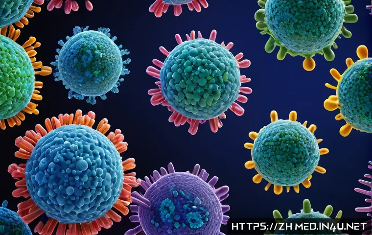 세포 신호전달 - A highly detailed scientific illustration of a human cell membrane densely packed with diverse recep...